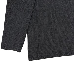 Vintage Stone Island-trui zwarte hoge hals zwaar gebreide wollen herentrui gebreide kleding gemaakt in Italië designerkleding afbeelding 10