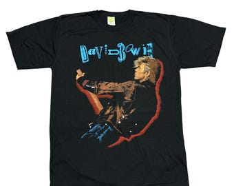 Vintage David Bowie Shirt 80s Tour Concert Tee Single Stitch Vintage Band T-Shirt