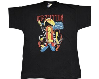 Vintage Led Zeppelin Shirt 70s Era Tour Concert Tee Single Stitch Vintage Band T-Shirt Rock Music Merch Memorabilia