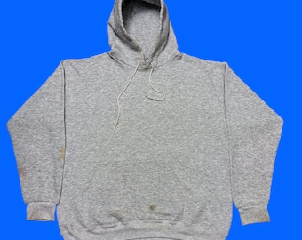 Vintage blanco hoodie Vintage grijze hoodie Vintage jaren 90 hoodie Salem Sportswear Made In Usa hoodie single stitch vintage kleding casual hoodie