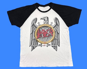 メガデスTシャツ、ヴィンテージレアな色褪せた黒Tシャツ、スラッシュ