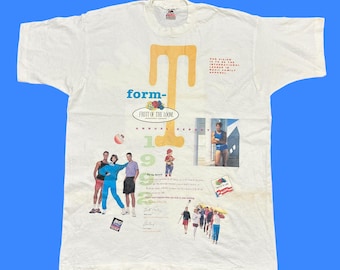 Vintage Fruit of the Loom Single Stitch T Shirt Graphic Large 90s