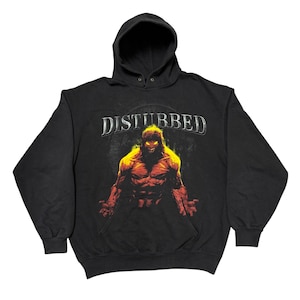 Disturbed Vintage Band Hoodie XL Black Hoodie Nu Metal Tour Shirt Concert Hoodie Y2K Hoodie Music Merch Gift For Him Vintage Band Shirt