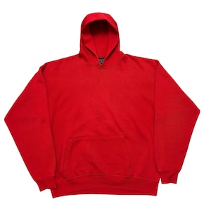 Vintage Blank Hoodie Red Vintage 80s Hoodie Made In Usa Soffe Pocket Oversized Hoodie Single Stitch Vintage Clothes Casual Hoodie