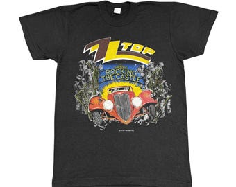 Vintage ZZ Top Shirt 80s Tour Concert Tee Rock Vintage Band T-Shirt Marillion Monsters of Rock Graphic Tees Music Merch