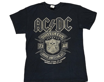 Camiseta preta do ACDC, camiseta para turnê, camiseta para show, camiseta de rock, camiseta musical, camiseta vintage de banda, camiseta gráfica, camiseta clássica de rock e hard rock, presente para ele