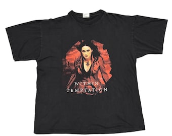 Vintage Within Temptation Shirt XL Tour Shirt Concert Shirt Gothic Shirt Metal Shirt Vintage Band Tee Y2K Tee Graphic Tees Music Memorabilia