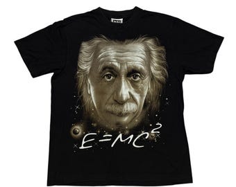 Vintage Albert Einstein T Shirt Tee Made USA Size Small S E=MC2