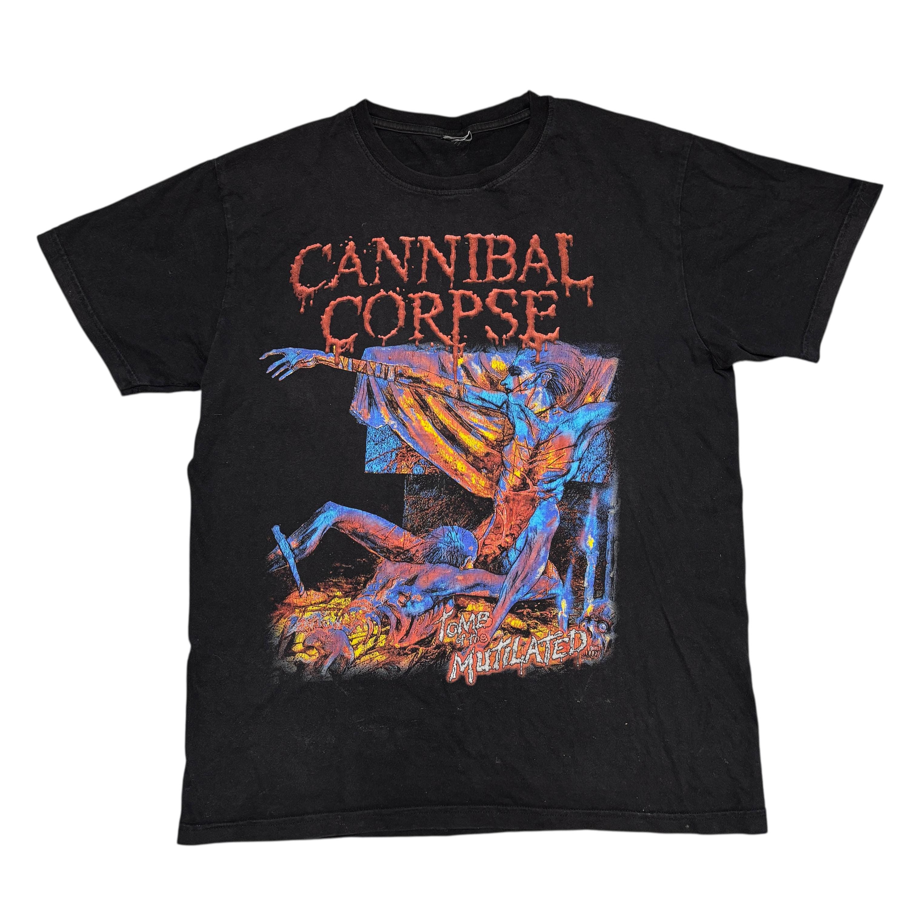 Maglietta Nera Cannibal Corpse 'Macellato Alla Nascita' - Gildan Cotone Uomo - Foto 4