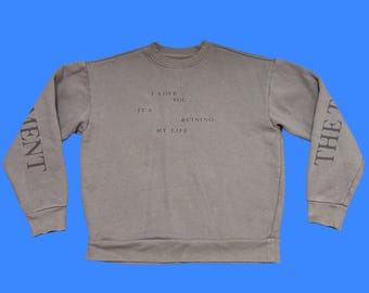 Taylor Swift-sweater The Tortured Poets Department grijze kleur band ronde hals concert merchandise muziek memorabilia cadeau