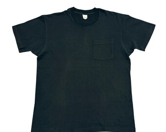 ヴィンテージ 80年代 90年代 無地 ブラック ポケット Tシャツ M 無地 