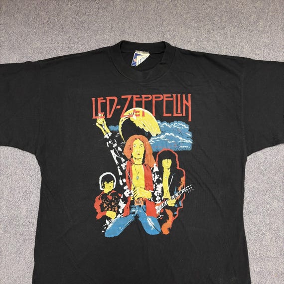 Vintage Led Zeppelin Shirt 70s Era Tour Concert Tee Single Stitch