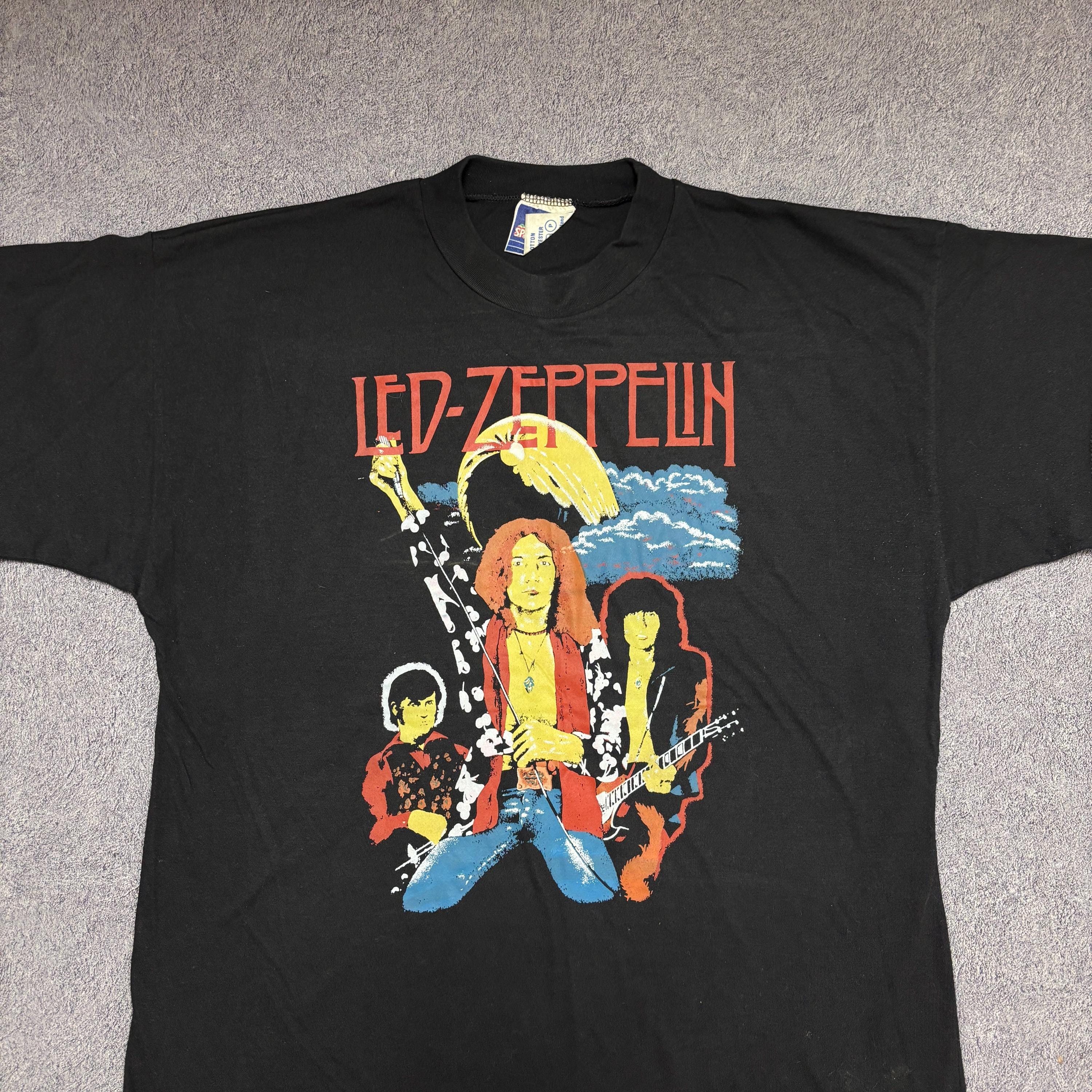 Vintage Led Zeppelin Shirt 70s Era Tour Concert Tee Single Stitch