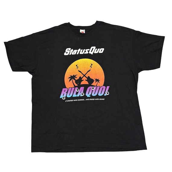 Status Quo Shirt 2XL Black Tour Shirt Concert Shirt Hard Rock 
