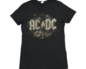 Camiseta preta do ACDC, camiseta para turnê, camiseta para show, camiseta de rock, camiseta musical, camiseta vintage de banda, camiseta gráfica, camiseta clássica de rock e hard rock, presente para ele