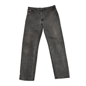 Pantalones vaqueros Levi's 505 vintage, color negro, talla 33 x 32, de los años 90, con lengüeta naranja, hechos en EE. UU.