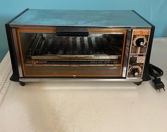 Vintage jaren 70 GE General Electric toast 'n broil broodroosteroven *WORKS*