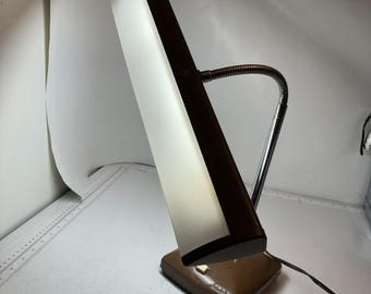 Vintage Mcm Brown Fluorescent Light