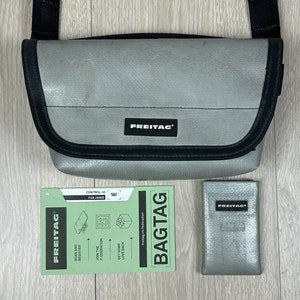 FREITAG F40 JAMIE Marsupio Tasche Grigio Argento Raro Vintage