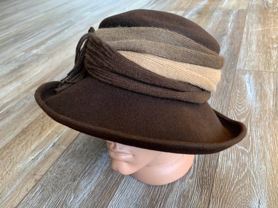 MAYSER限定パナマバケットハット ブラウンウール ヴィンテージ 本物