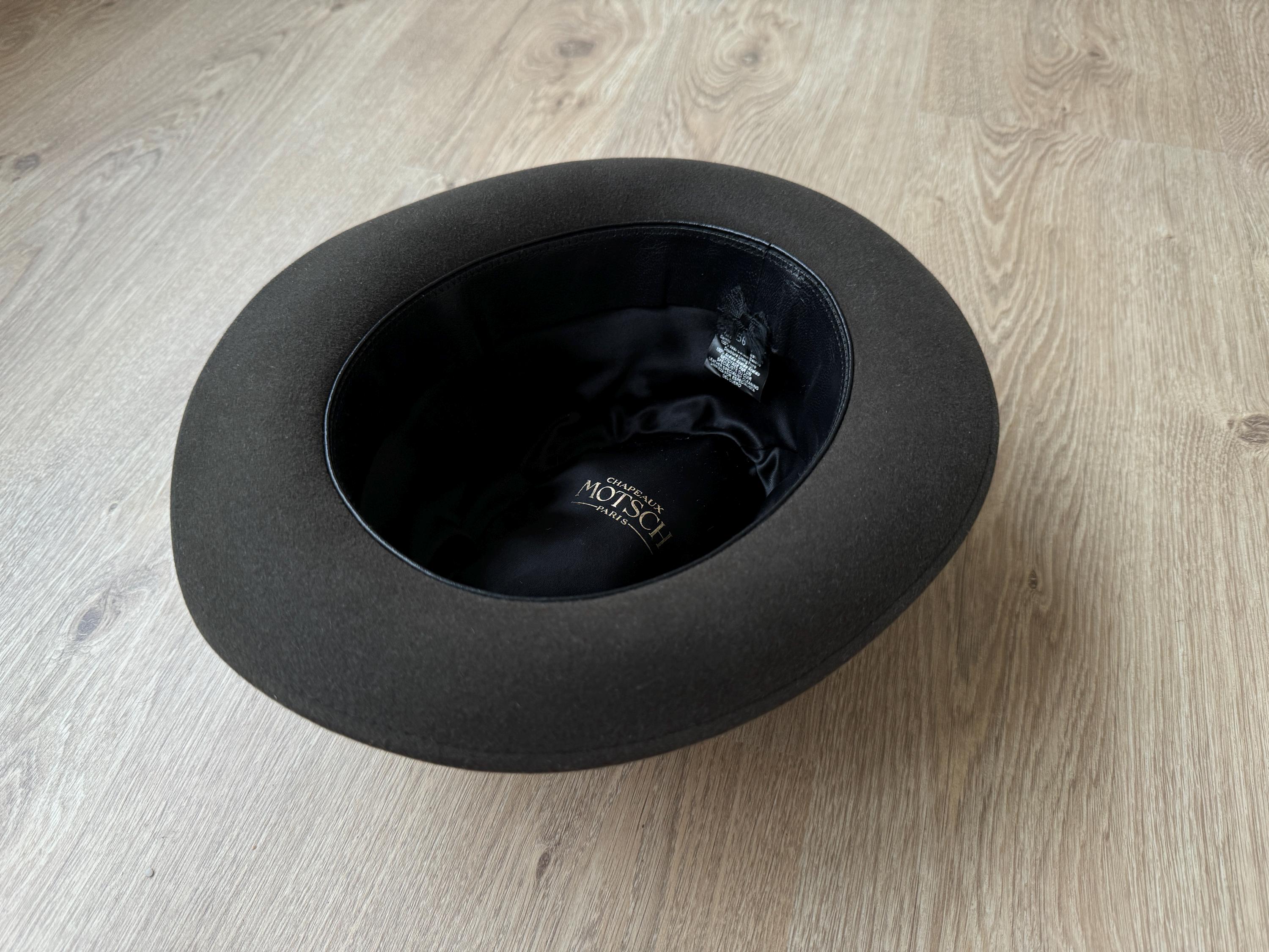 HERMES Motsch Chapeaux Hat Fedora Hut Dark Brown Vintage  display picture 2