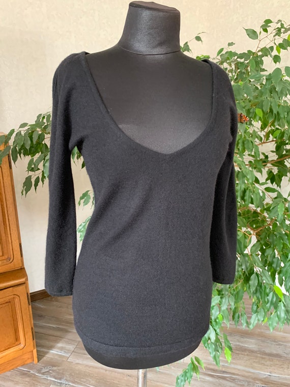 Loro Piana Womens Cashmere Top Sweater Jumper Blac