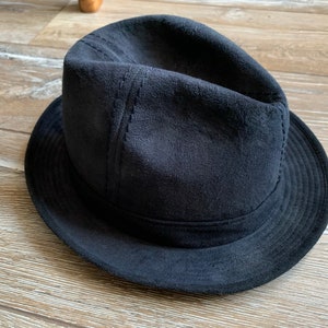 Mayser Alcantara Fedora Hat Blue Willow Vintage Authentic Size 54 S