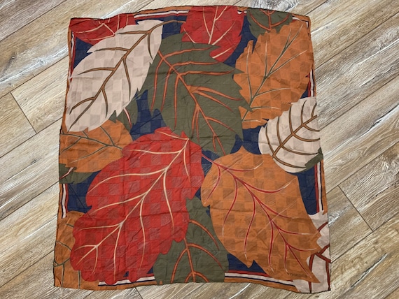 Vivienne Westwood Silk Scarf Leaf Fall Autumn Very Rare Vintage AUTH