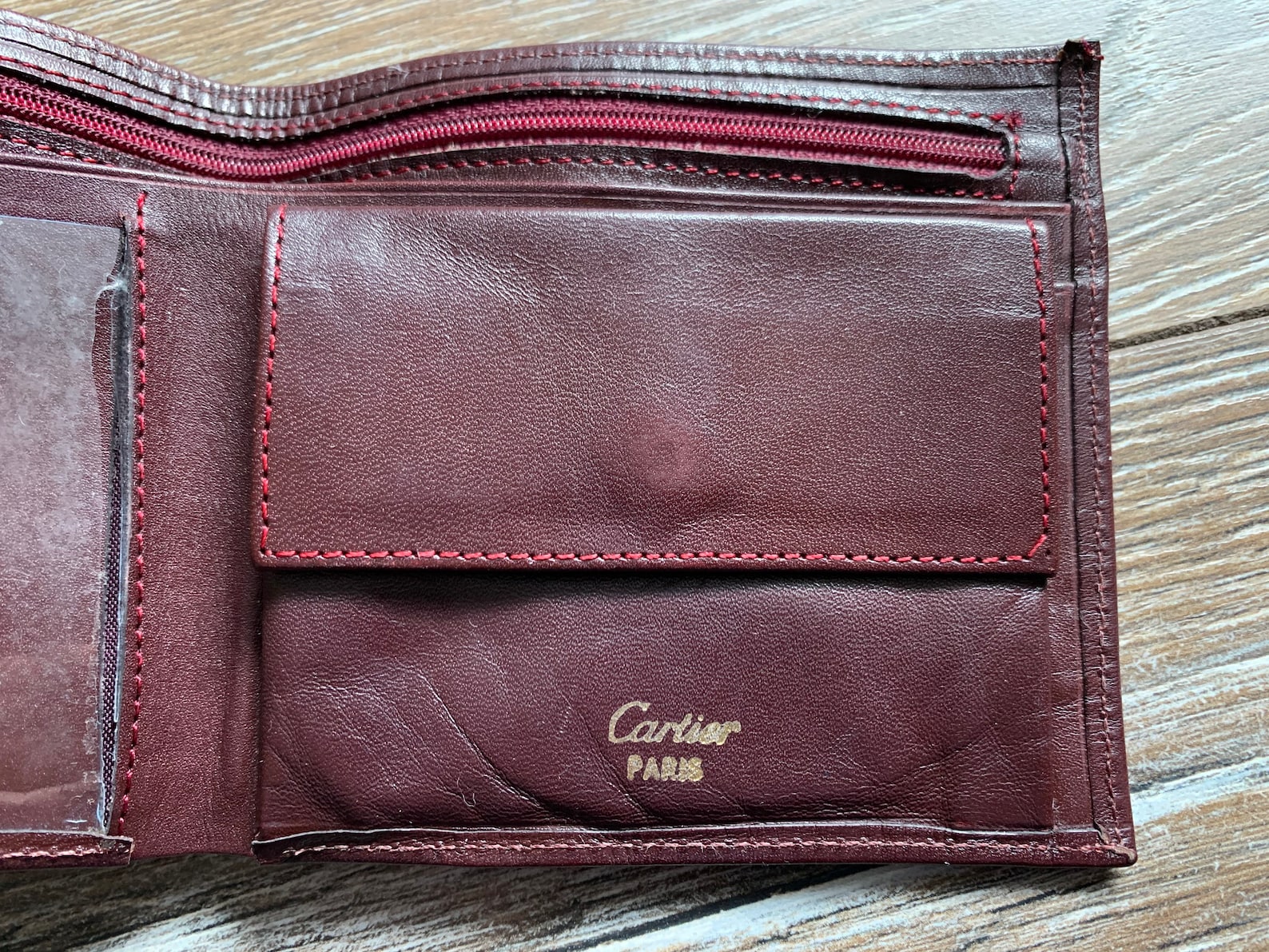 Cartier PARIS Leather Wallet Purse Rare Vintage AUTH | Etsy