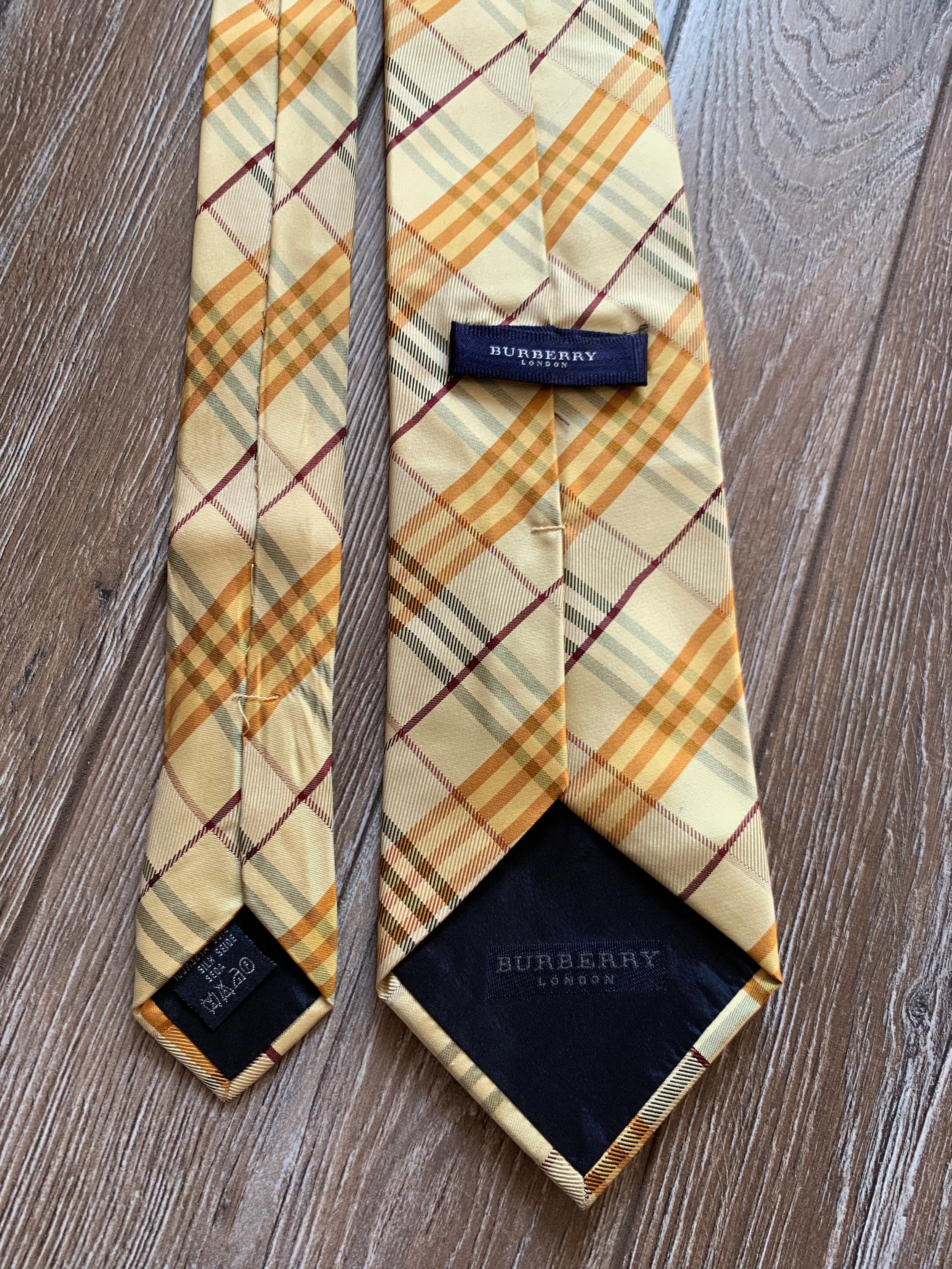 Burberry Silk Tie - Etsy Burberry Silk Tie - Etsy
