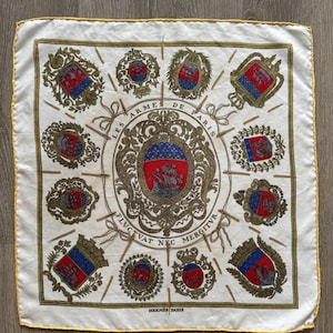 HERMES Paris Silk Scarf Les Arme De Paris Hugo Grygkar Very Rare