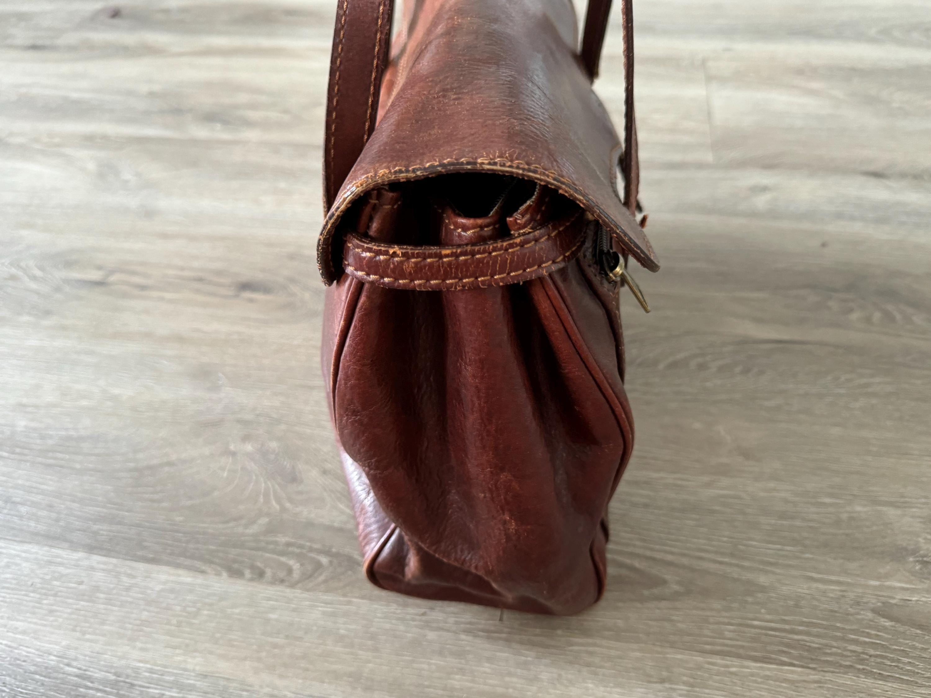 THE BRIDGE レザーバッグ ブラウン レア ヴィンテージ 正規品 - Etsy 日本