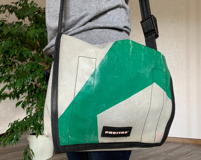 FREITAG F13 Top Cat Bag Messenger Bag Tasche Gray Green Rare Vintage