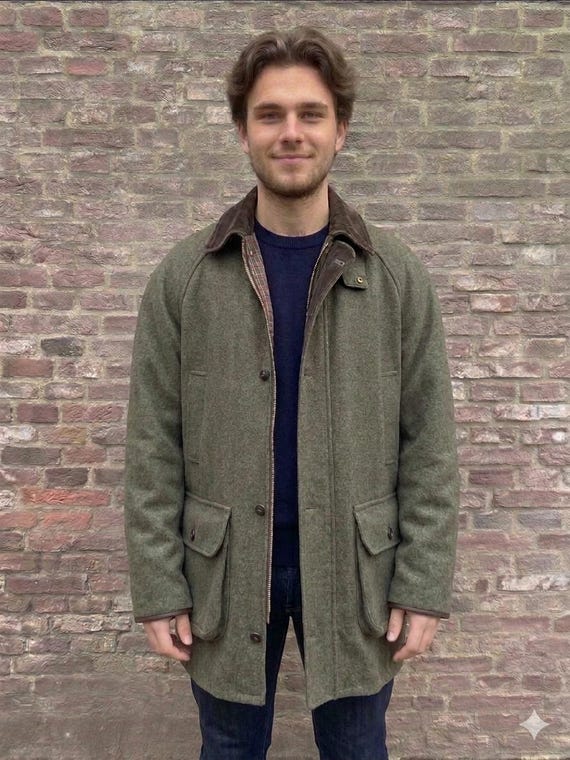 Barbour Men's DERBY TWEED Jacket Coat C 46/117 Cm XL - Etsy
