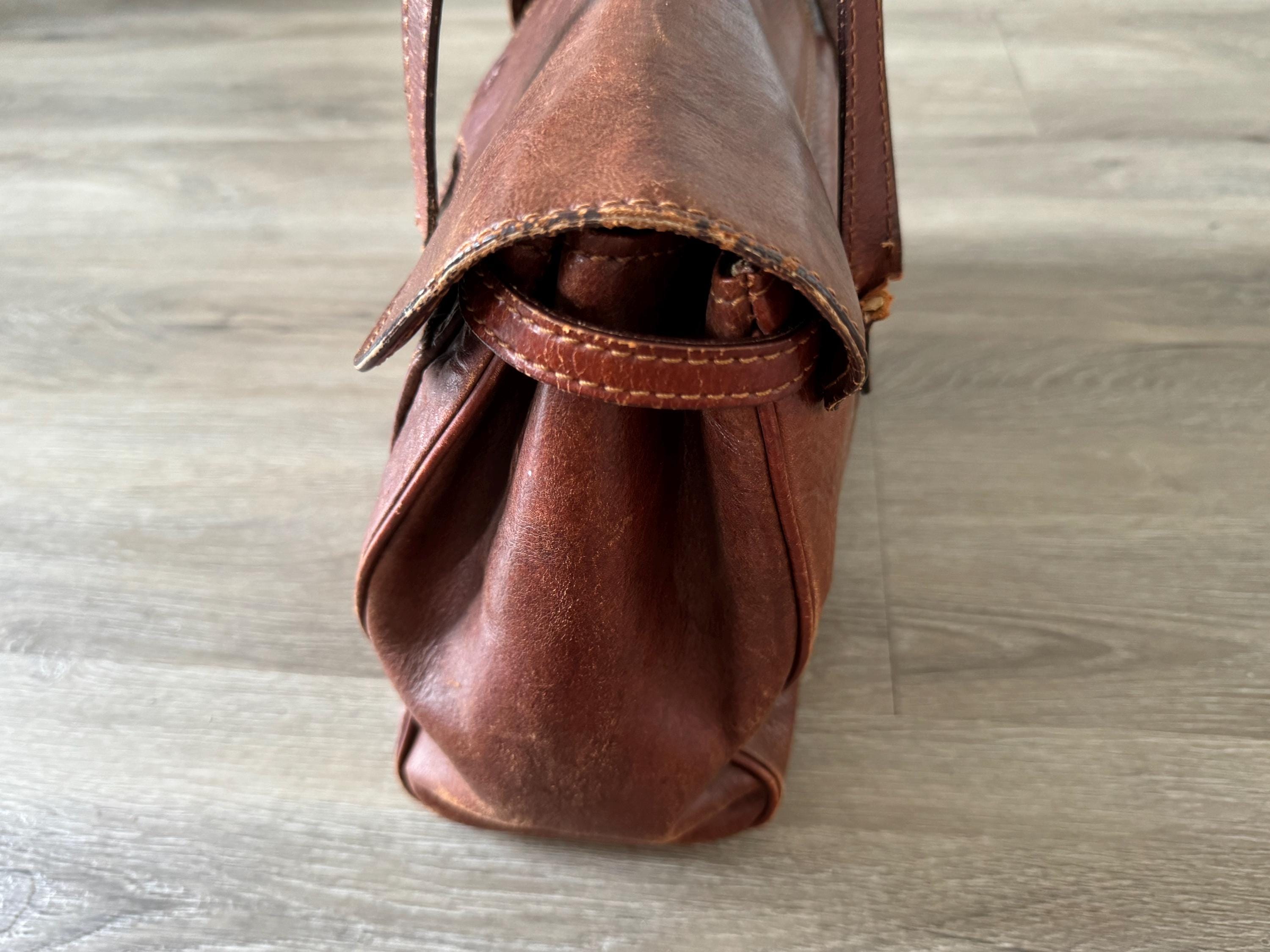 THE BRIDGE レザーバッグ ブラウン レア ヴィンテージ 正規品 - Etsy 日本