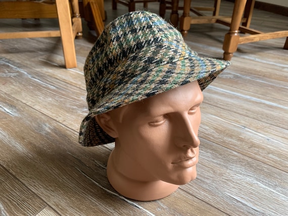 Mayser Bucket Hat Wool Green Beige Vintage Authentic Size 57