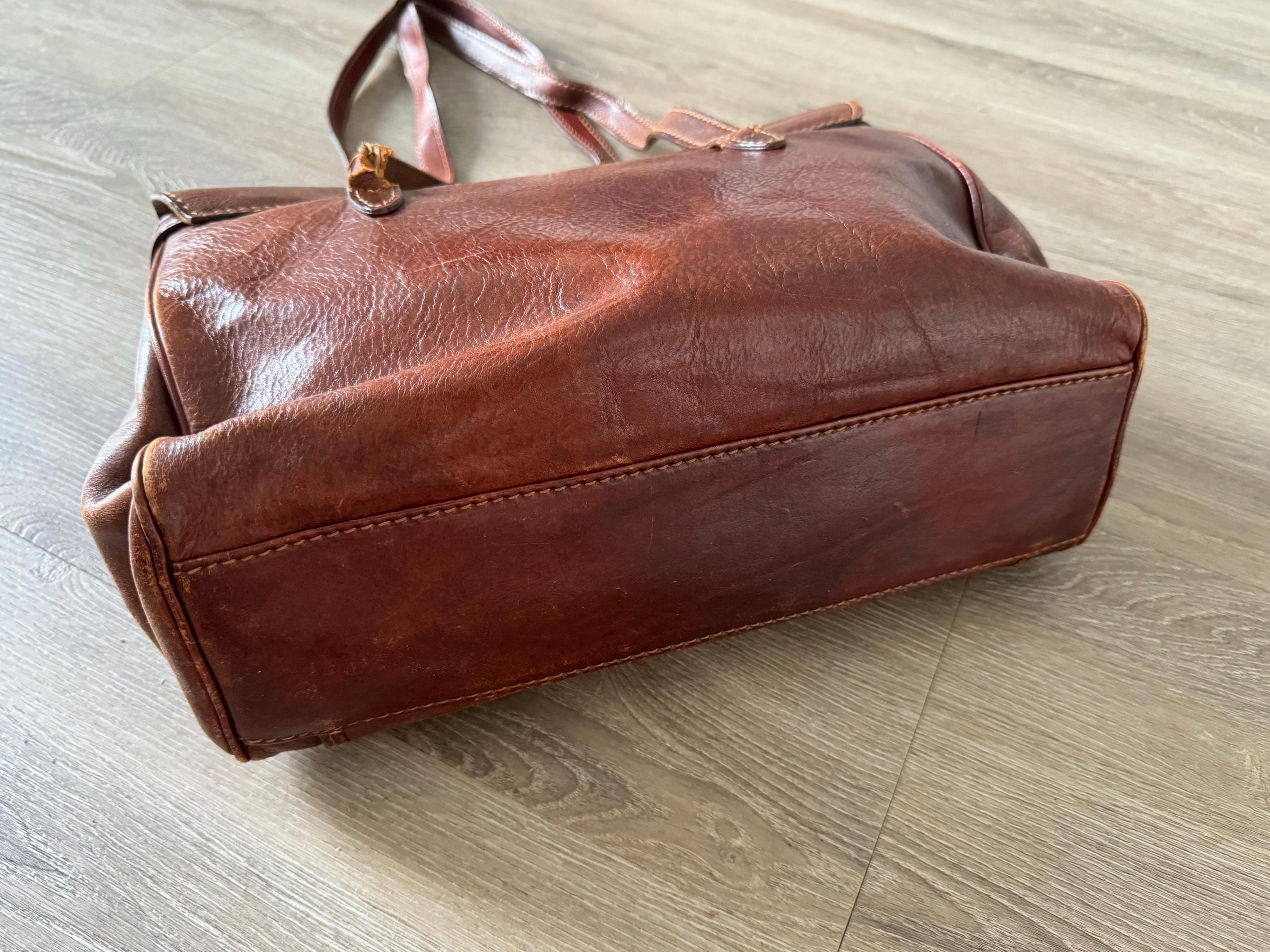 THE BRIDGE レザーバッグ ブラウン レア ヴィンテージ 正規品 - Etsy 日本