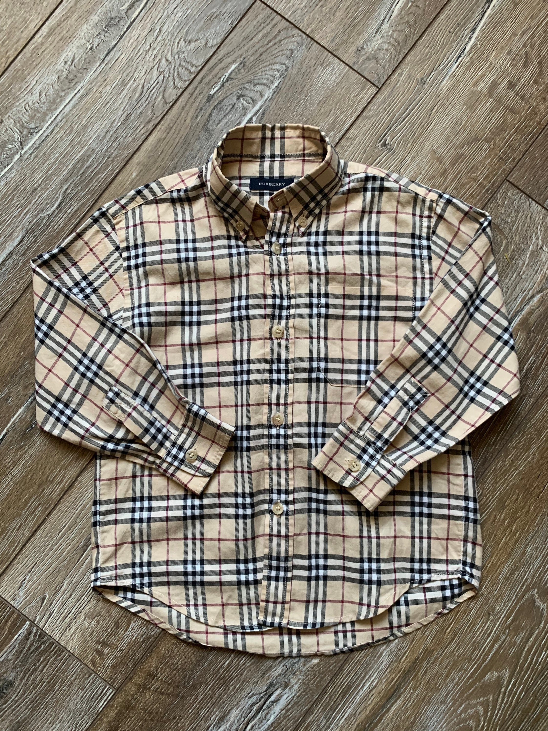 Burberry Kids Dress Shirt Full Nova Check AUTH Burberrys Long | Etsy