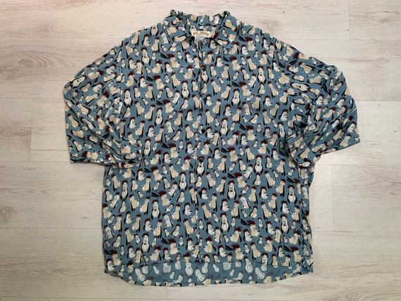 Chemise Tex Avery Manches Longues Taille XL - Couleur Verte, Motifs Droopy/Tex Avery, Occasion Comme Neuve