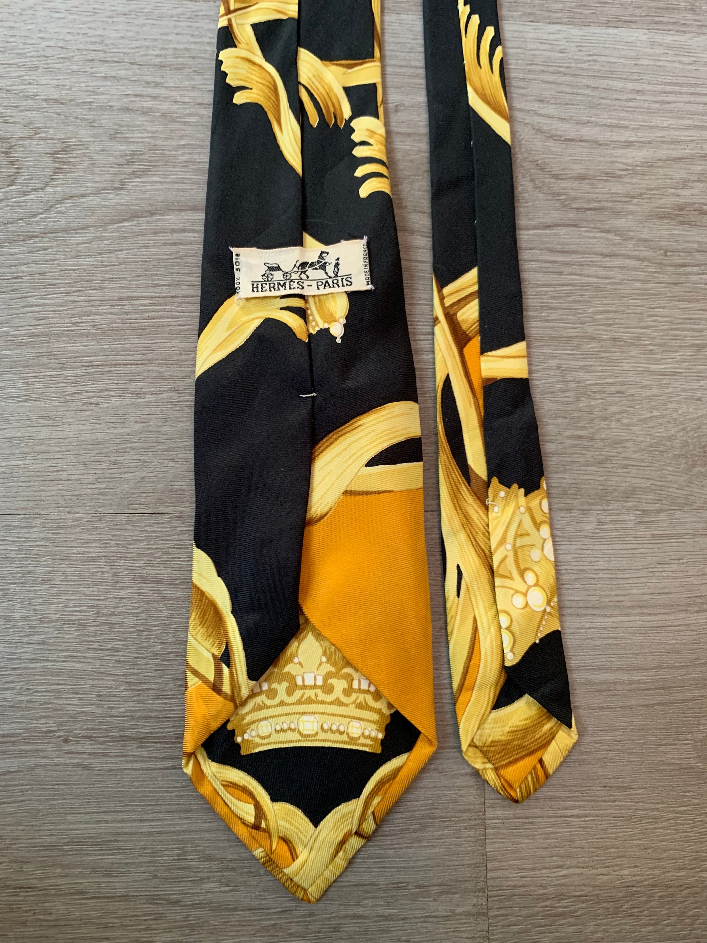 Cravate Hermès En Soie 100% Authentique - État Excellent - Marron - Occasion De Luxe