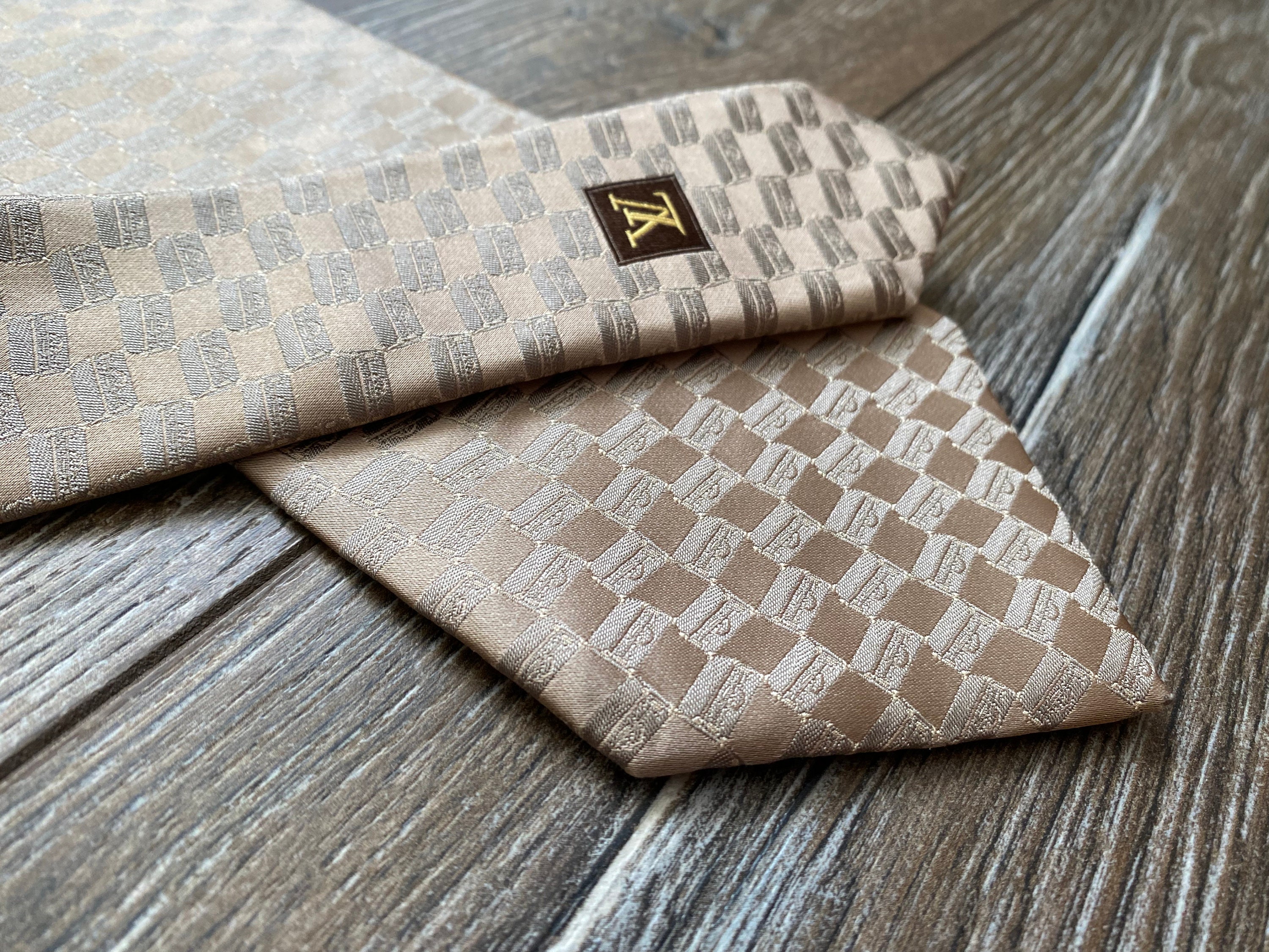 Louis Vuitton Damier Classique Silk Tie