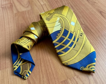 Cravate HERMES Vintage En Soie - Multicolore - Occasion - Pour Collectionneurs