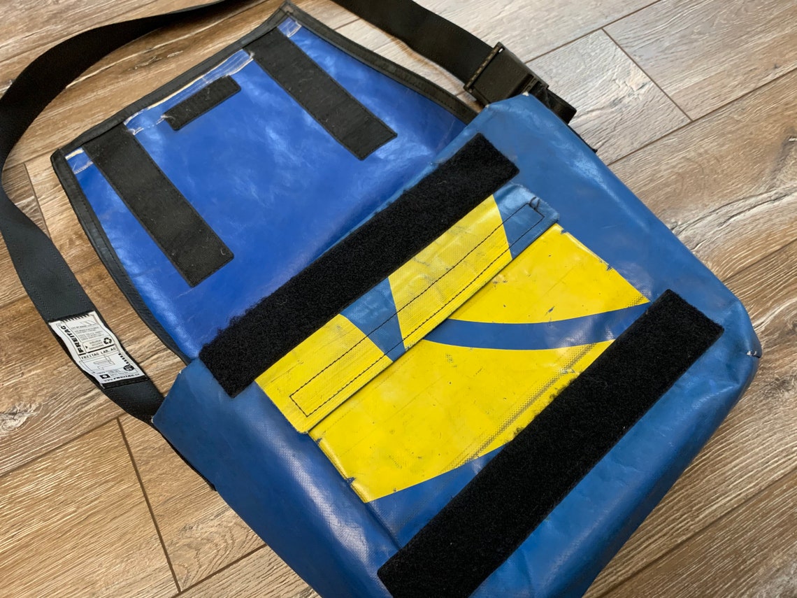 FREITAG F13 Top Cat Bag Messenger Bag Tasche Blue Yellow Size Etsy