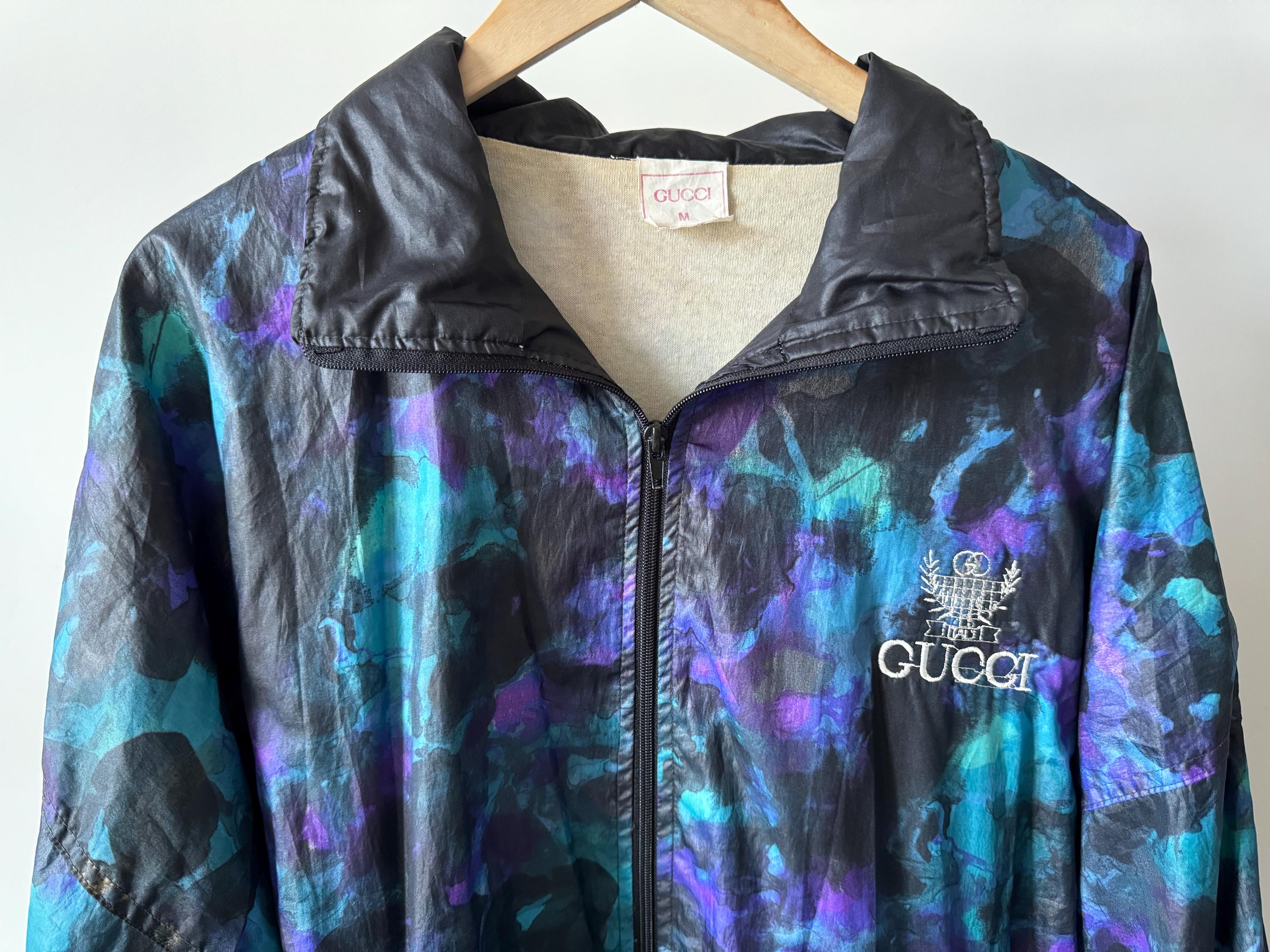 Vintage Gucci Windbreaker Jacket Sport Purple Blue Size M - Etsy