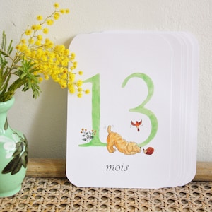 Cartes étapes bébé - 18 premiers mois - Chiot