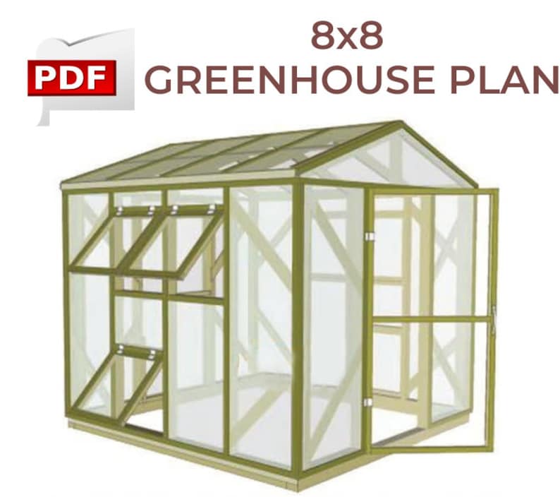 8x8 Greenhouse Plans minigreenhouse PDF Version Etsy
