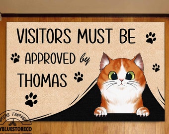 personalized cat mat