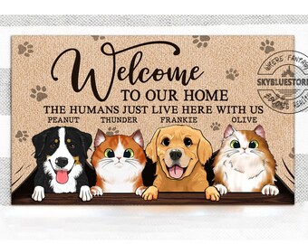 dogs welcome doormat