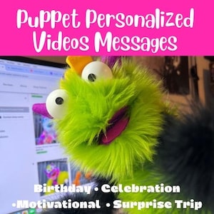 Puppet Video Message / Customized Birthday Gift Video, Motivational Video, Celebration Video, Wish Loved Ones, Friends, Family With Video