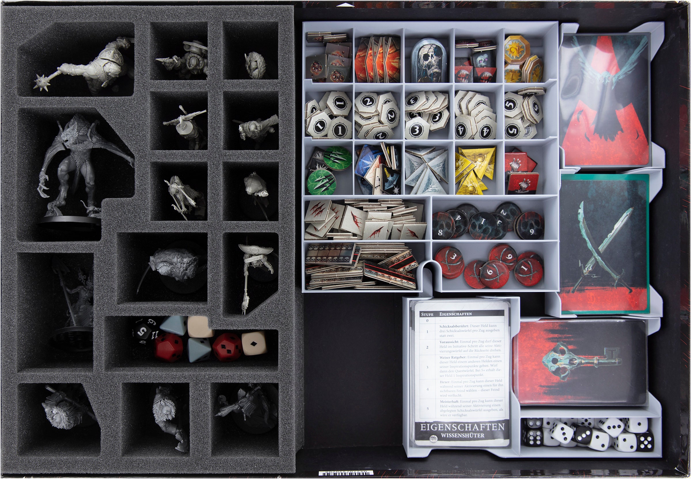 Feldherr Organizer Für Warhammer Quest: Verfluchte Stadt – 3D-gedruckte Kartenhalter & Token-Box